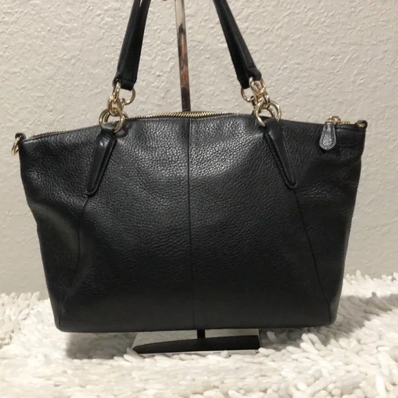 Coach Pebbled Black Leather Tote - Picture 2 of 5